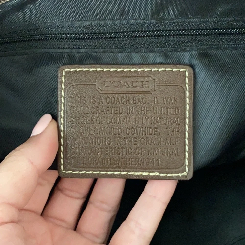 Coach Brown canvas tote bag